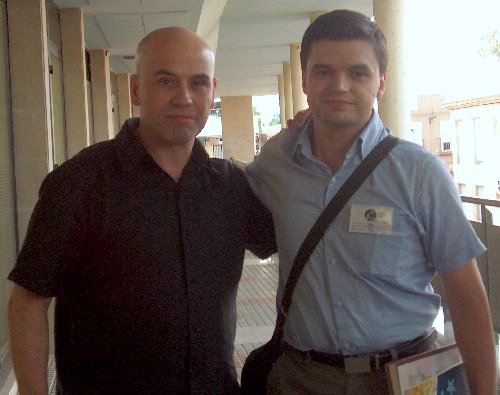 El autor con Javier Negrete